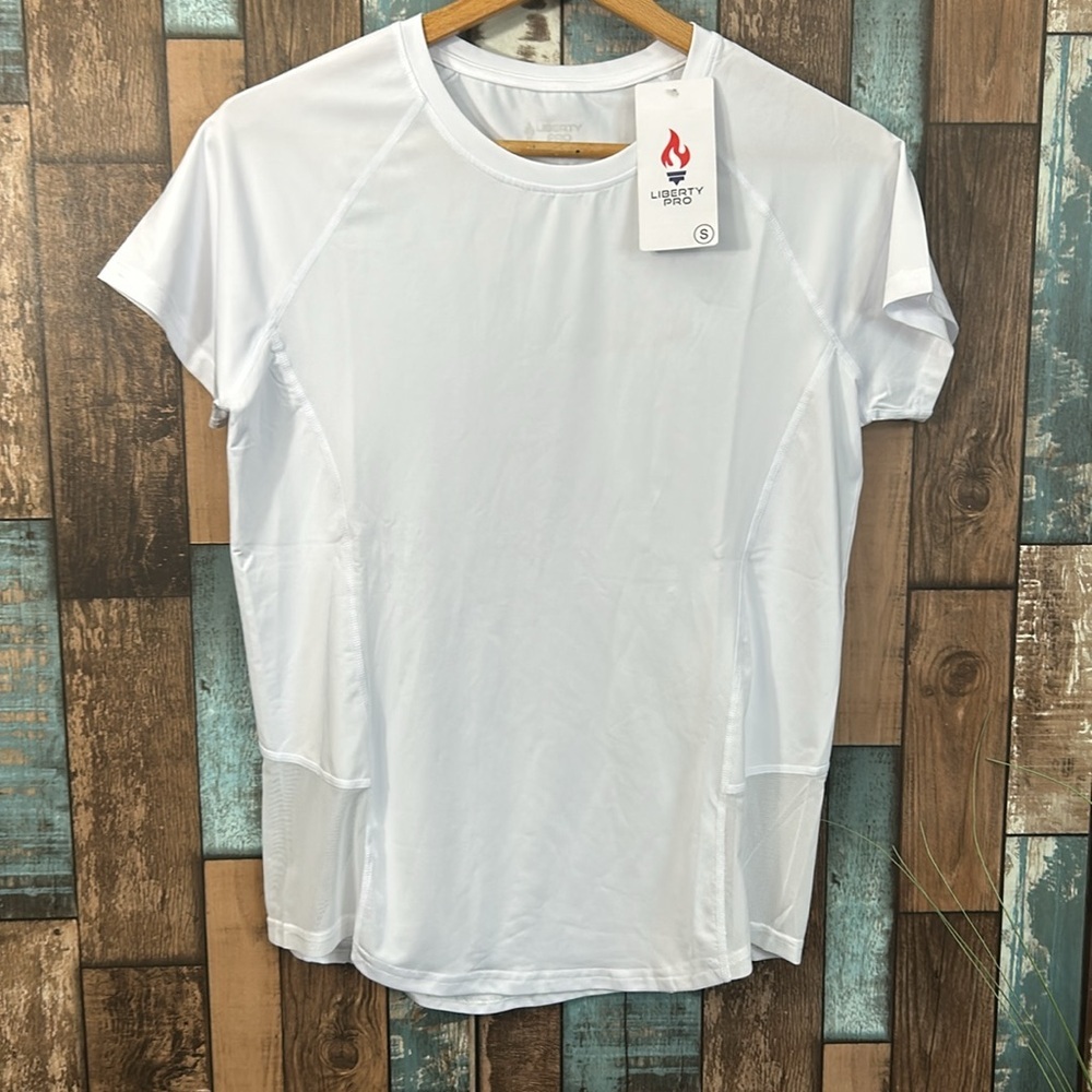 Liberty Pro white mesh sides performance shirt - Picture 2 of 12